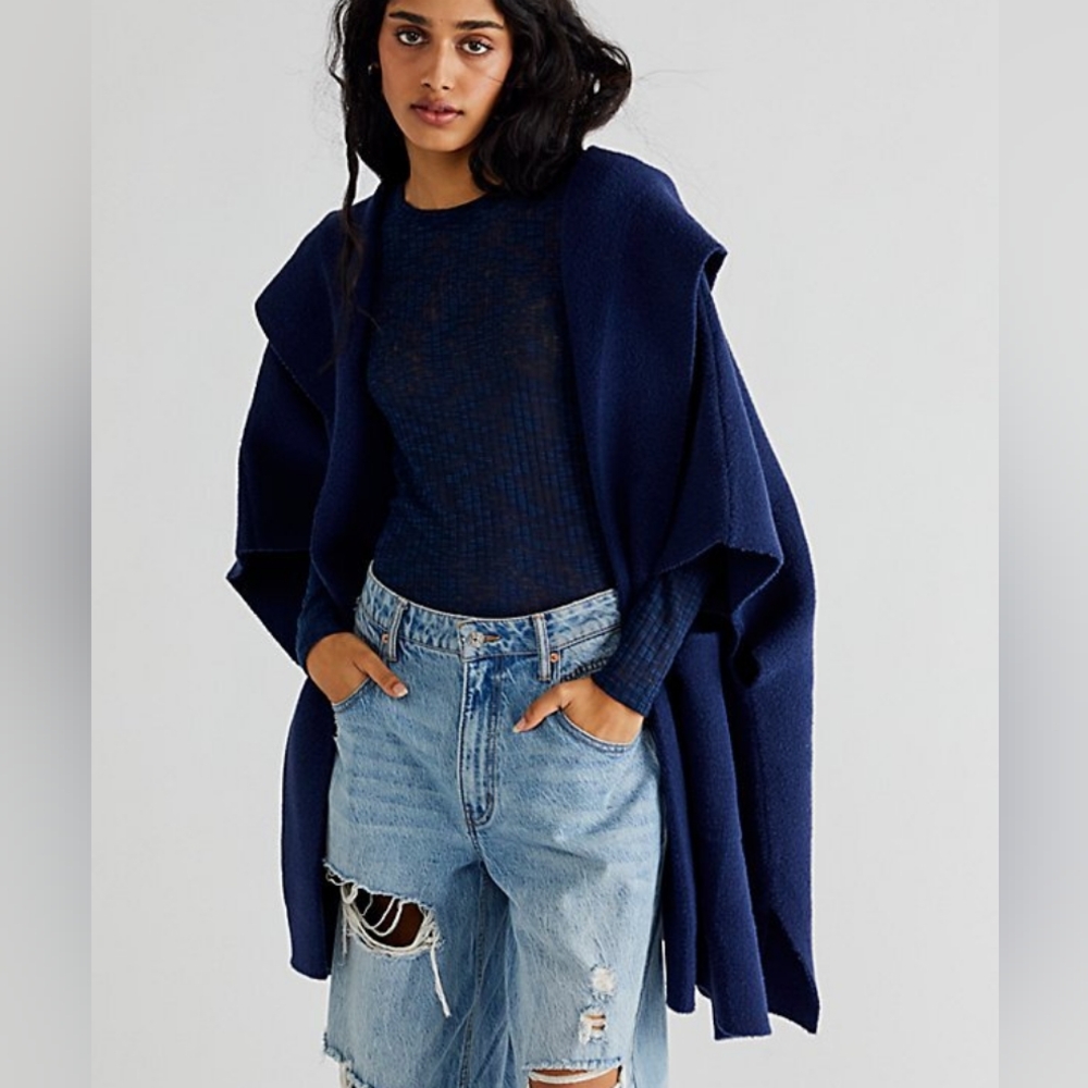 Free People All I Need Cozy Hooded Kimono